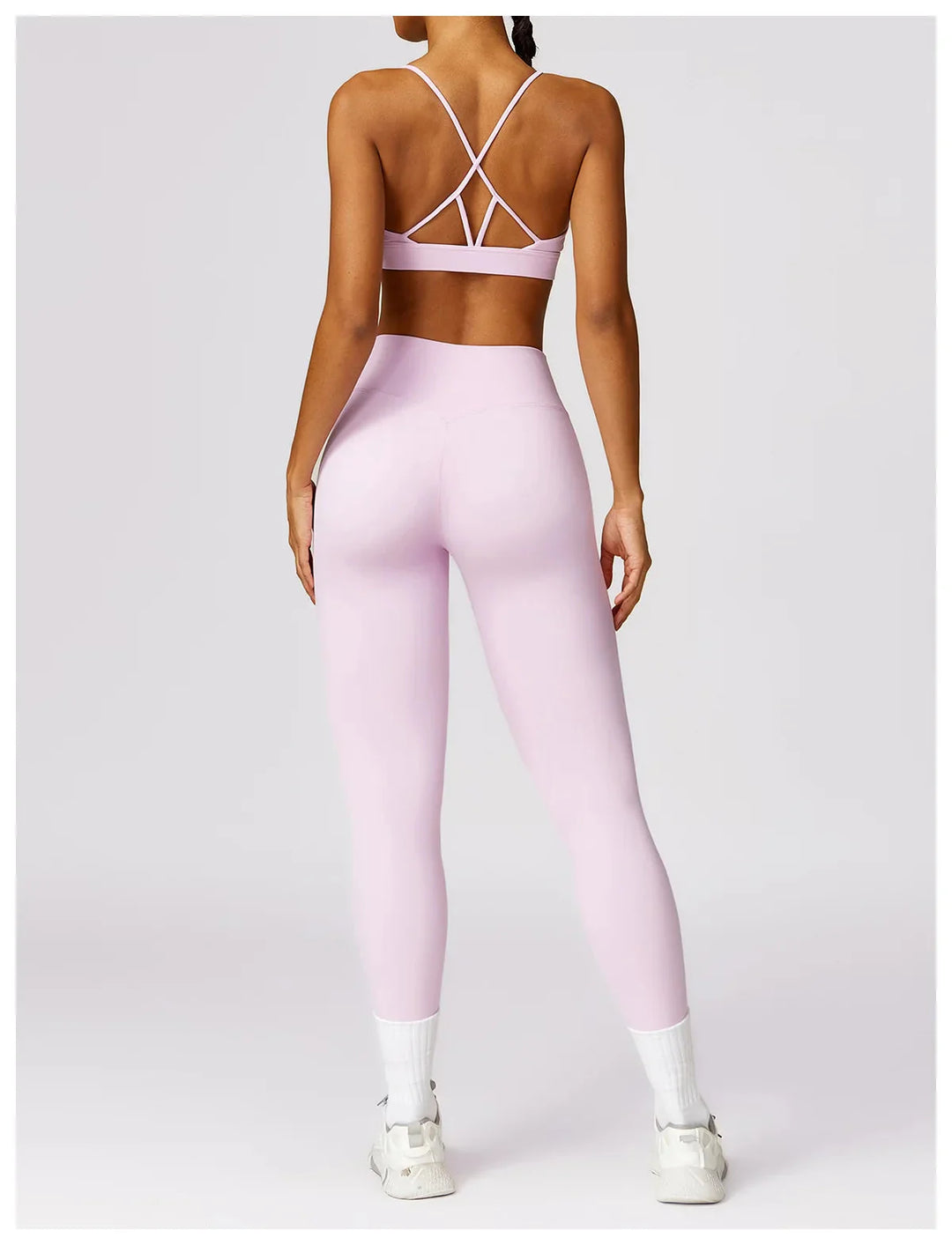 Empower Your Workout Crisscross Gym Set - Stylish Leggings & Supportive Bra