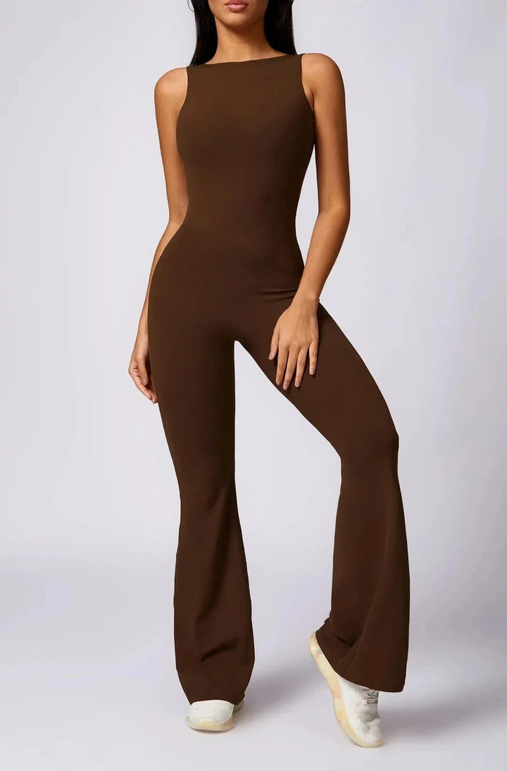 Glamorous Backless Flared Jumpsuit