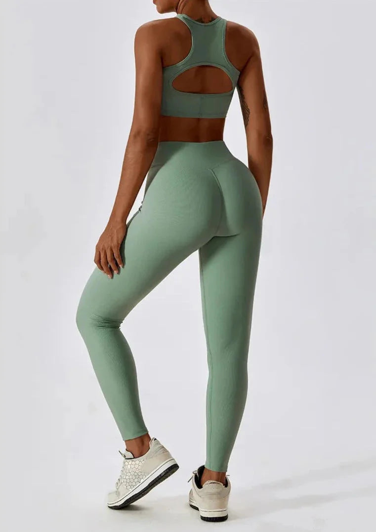 Dreamy Soulmate Racerback Set - Stylish Leggings & Coordinating Top