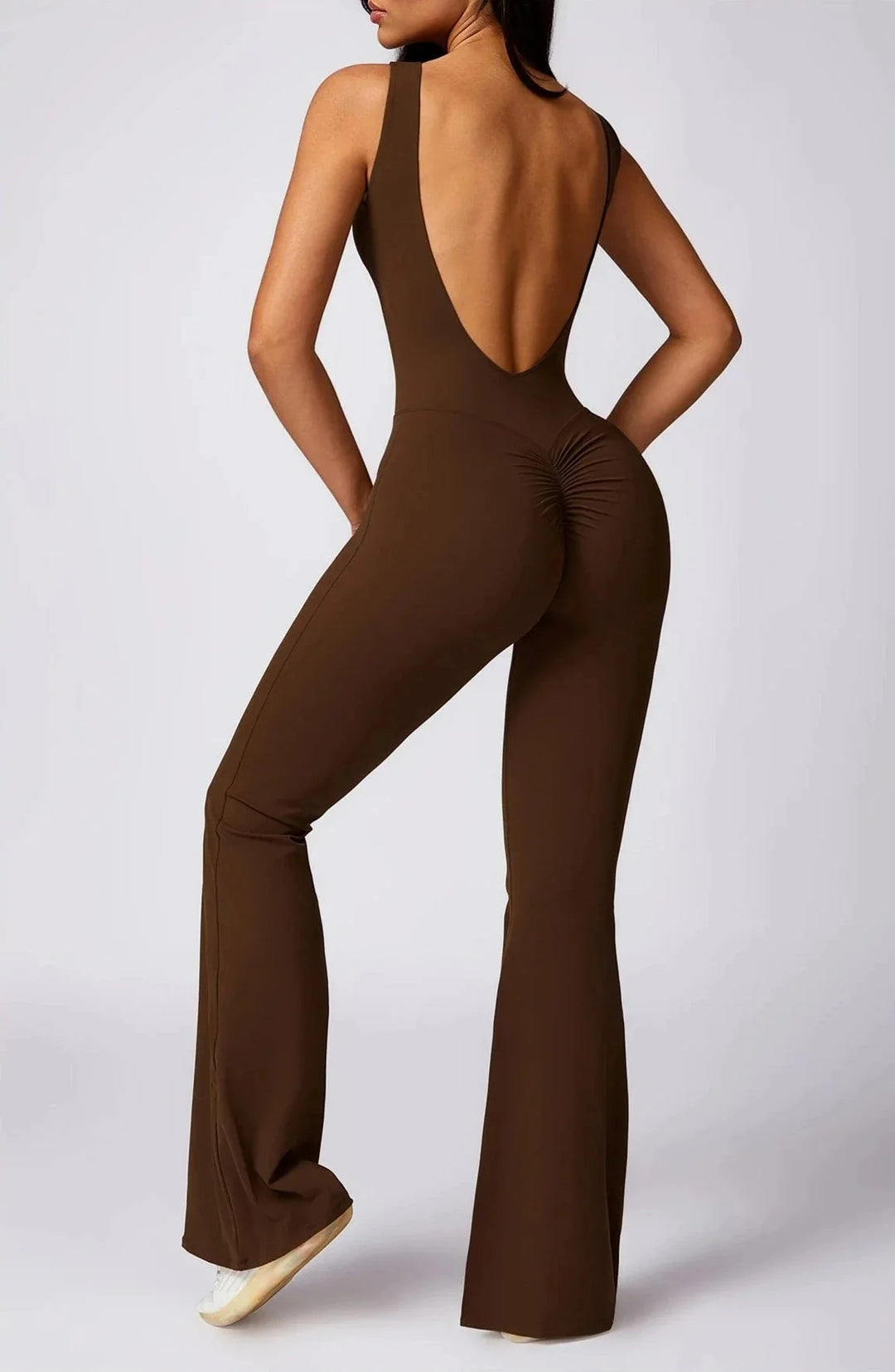 Glamorous Backless Flared Jumpsuit