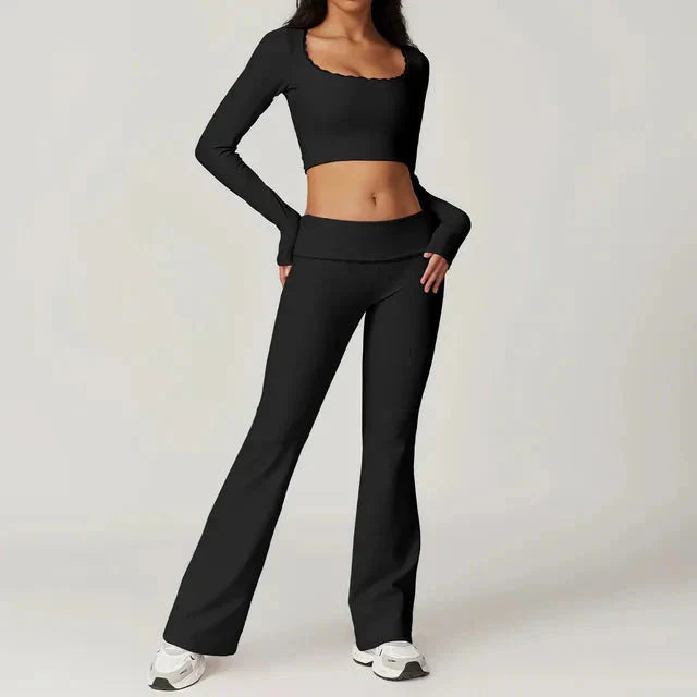 Ultimate Fitness Gear: Stylish Leggings and Matching Top Set